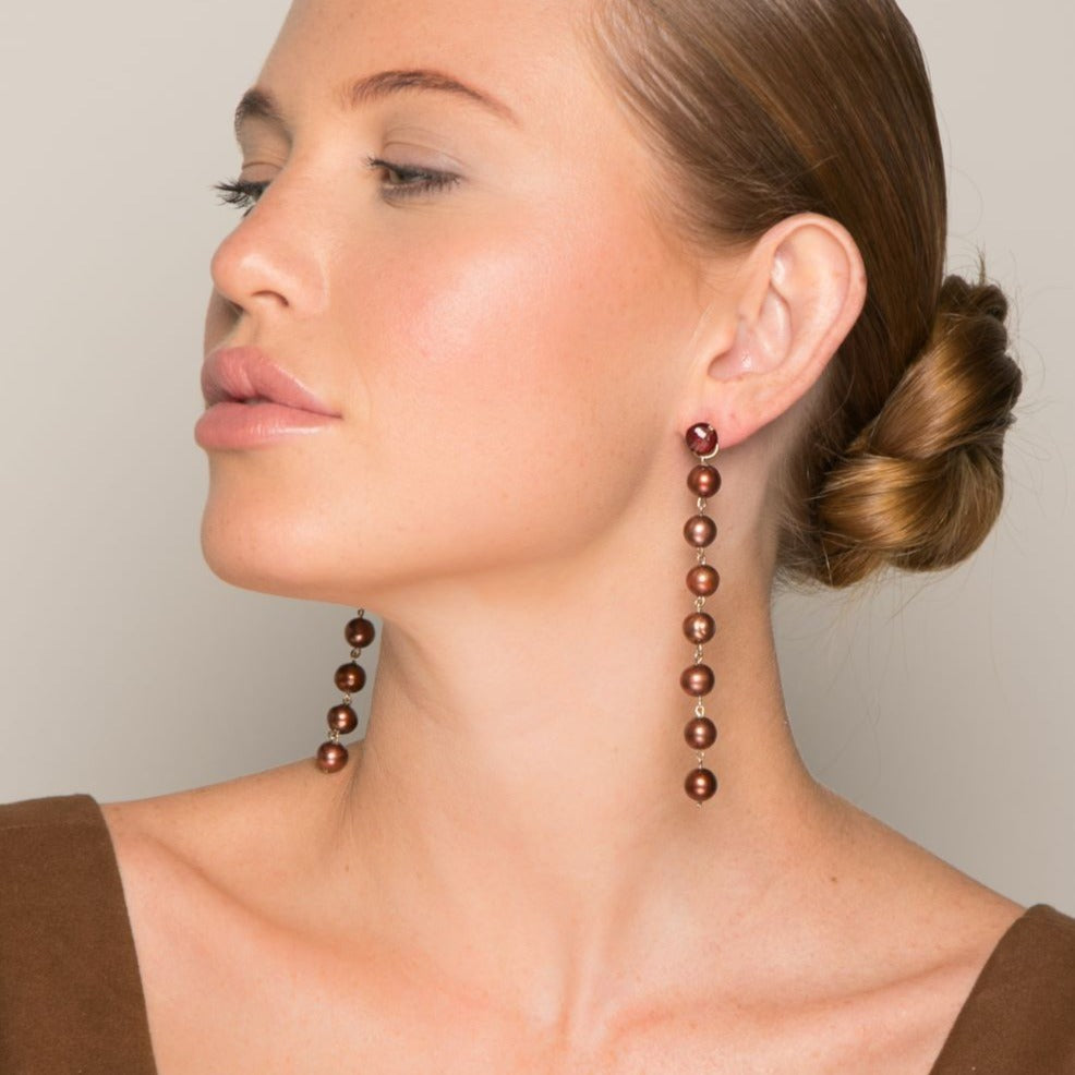 Aguaje Dangle Earrings #1 - Pearl Earrings TARBAY   