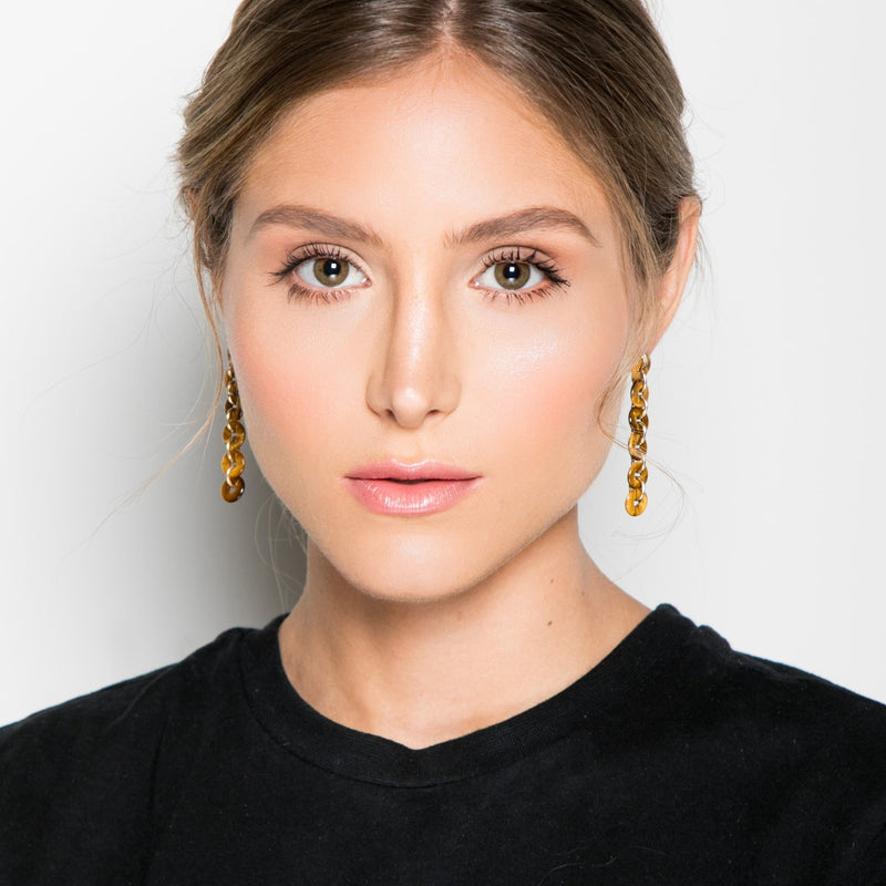 Mojobo Dangle Earrings - Tiger's Eye Earrings TARBAY   