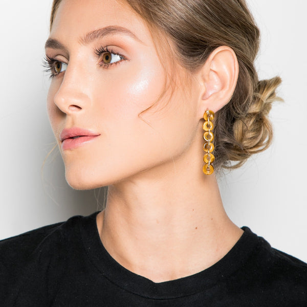 Mojobo Dangle Earrings - Tiger's Eye Earrings TARBAY   