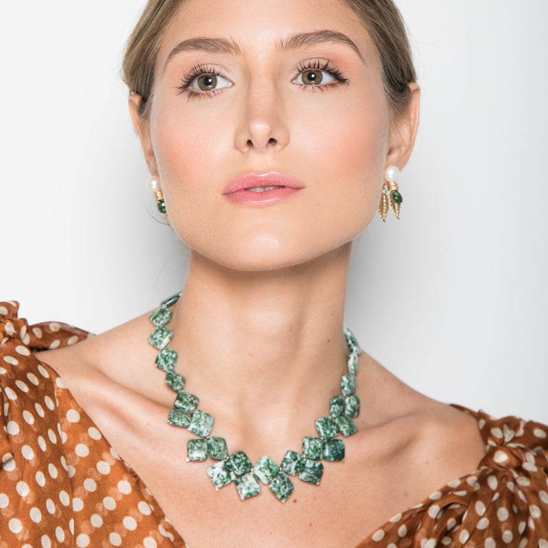 Mauritia Necklace #2 - Jasper Necklaces TARBAY   