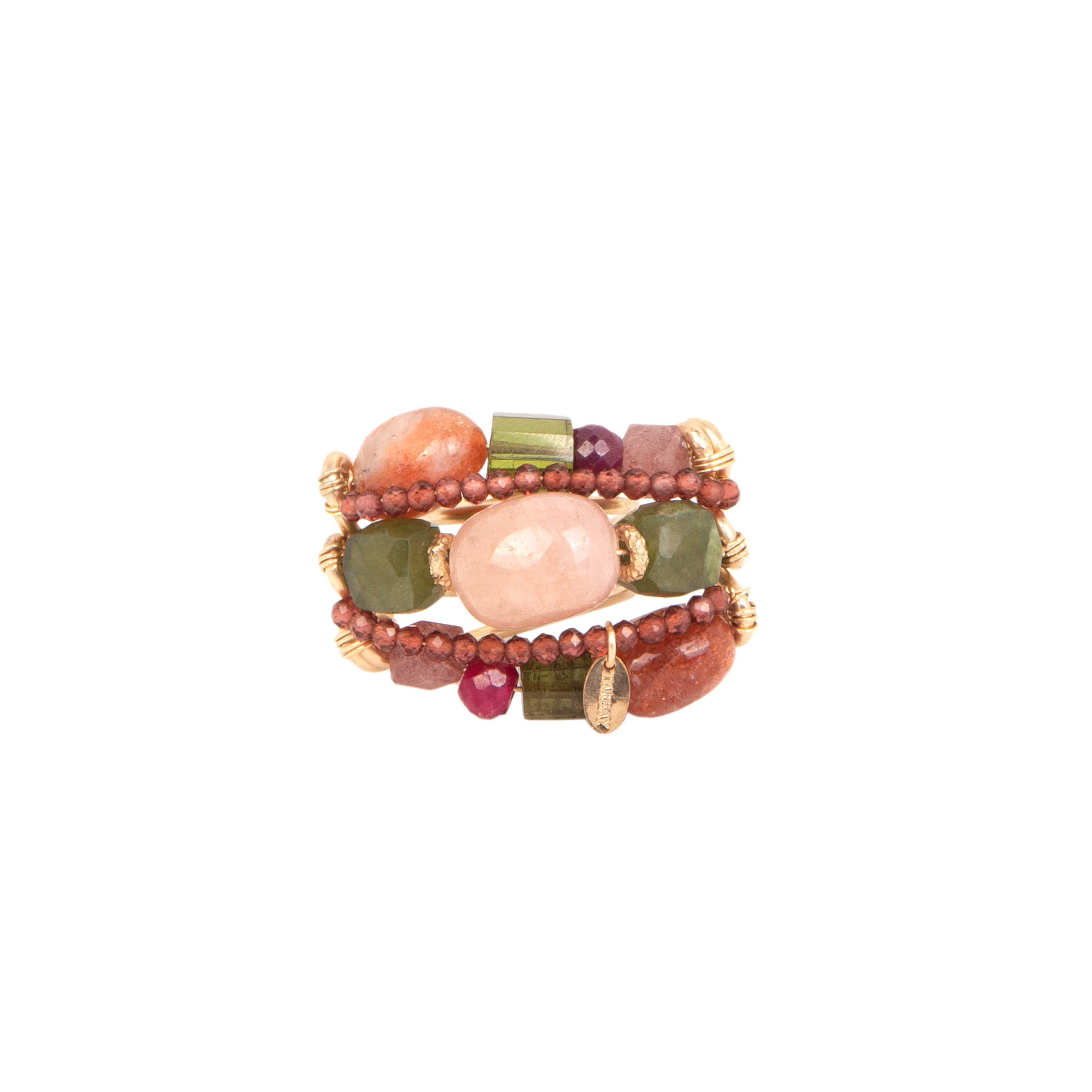 Mermelada Colored Ring - Morganita, Granate, Ruby, Sunstone, Tourmalina Verde, Garnet Crosular Verde, Cuarzo cherry Rings TARBAY   