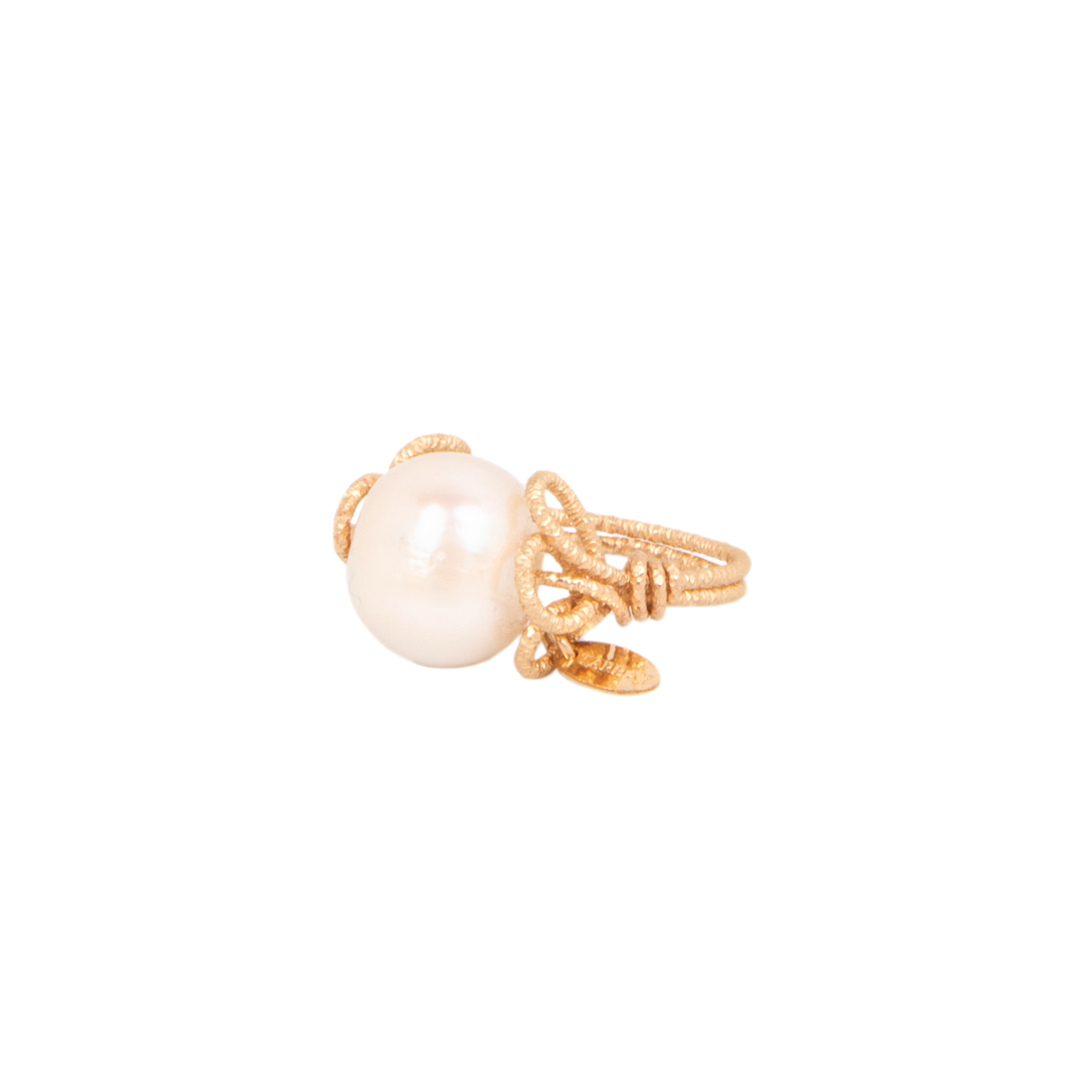 Pearl Ring #5 (14mm) - Pearl & Yellow Gold Rings TARBAY   