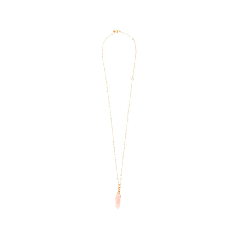 Solitario Necklace #1 - Cuarzo Rosa Necklaces TARBAY   