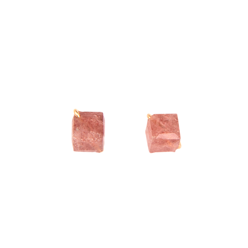 Solitario Earrings #1 (10mm) - Cuarzo Cherry Earrings TARBAY   