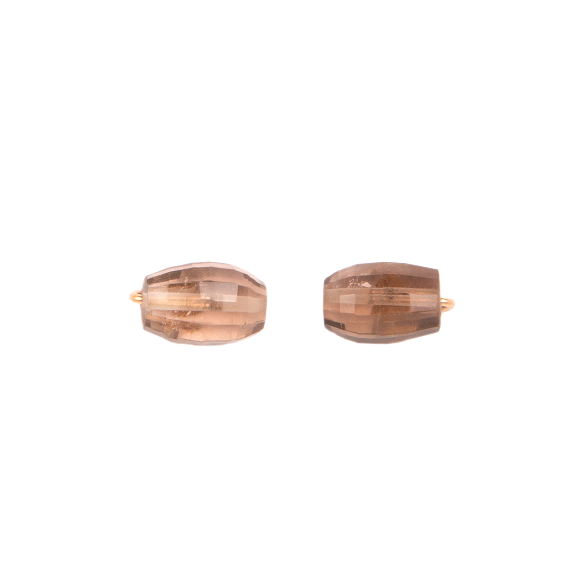 Solitario Earrings #1 (12mm) - Smoked Quartz Earrings TARBAY   