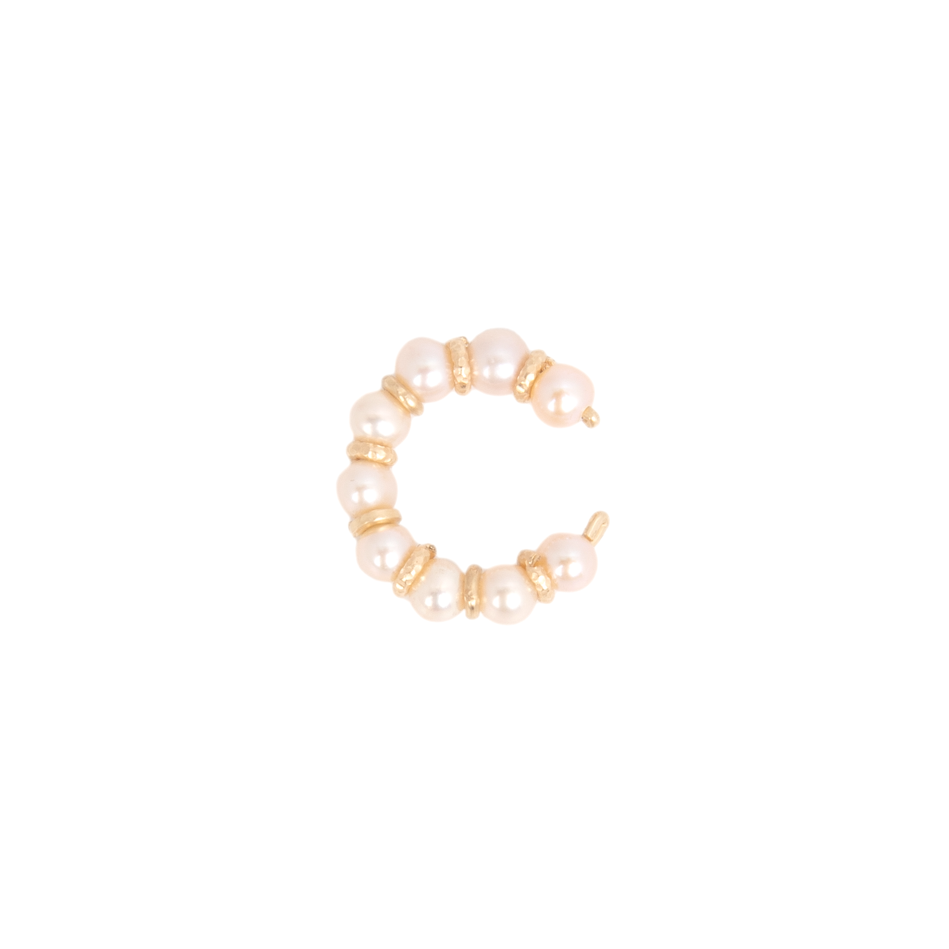 Cubagua Earcuff- Salmon Pearls Earrings TARBAY   