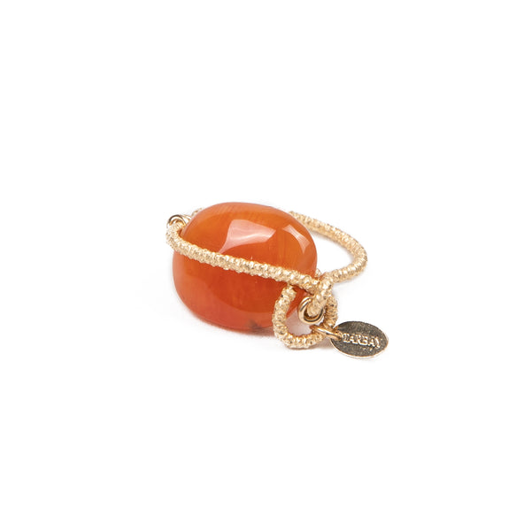 Calatea Ring (25-30mm) - Carnelian Rings TARBAY   