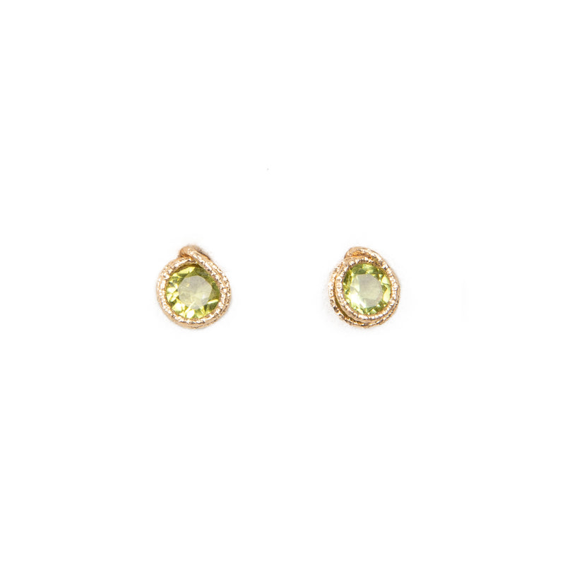 Carmencita Stud Earrings (6mm) - Peridot Earrings TARBAY   