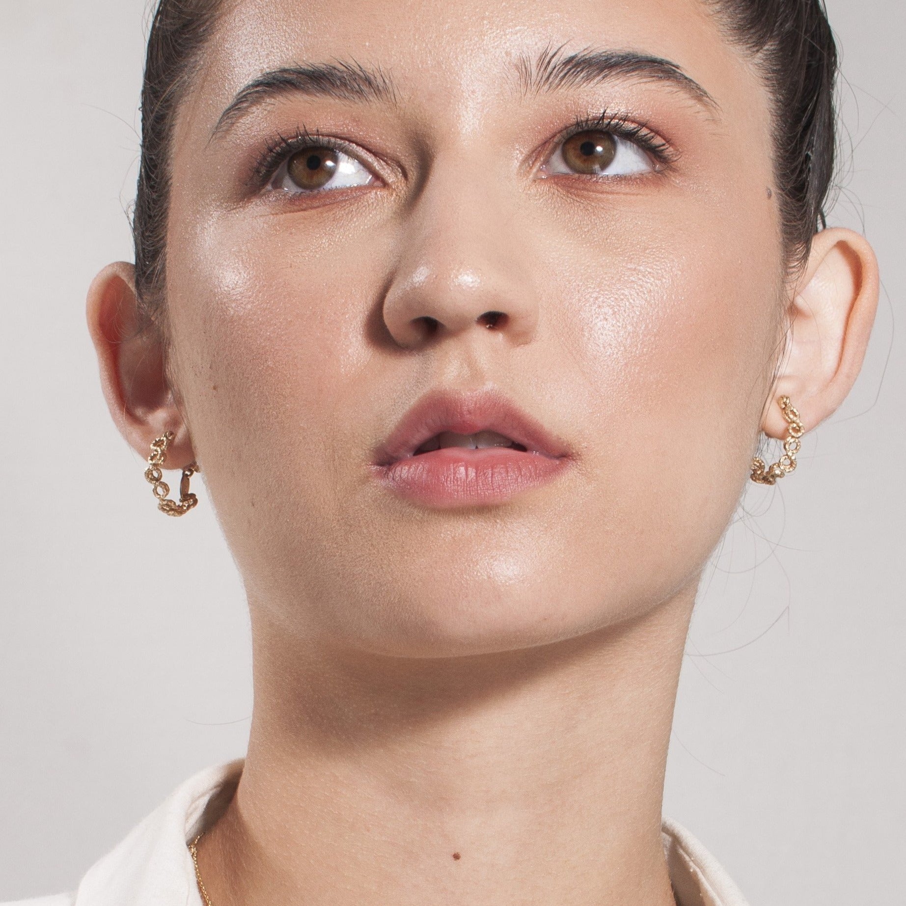 Beth Hoop Earrings (20mm) - Yellow Gold Earrings TARBAY   