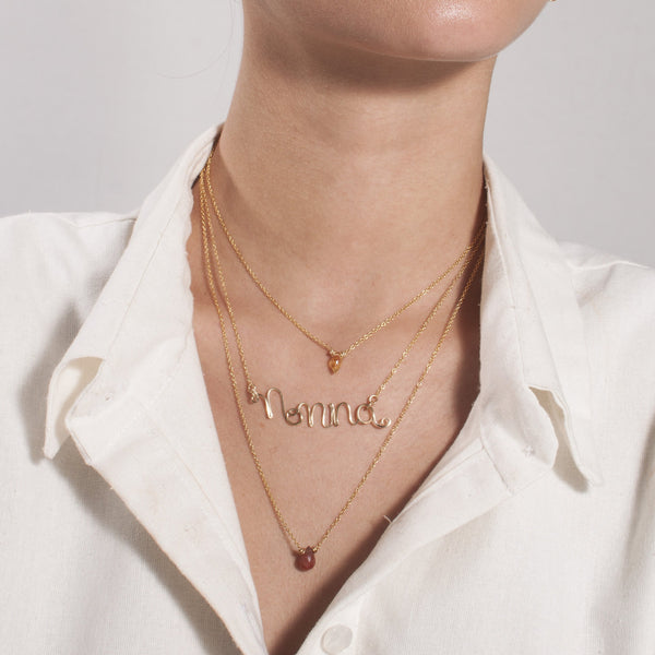 "Nonna" Handmade Necklace - Yellow Gold Necklaces TARBAY   