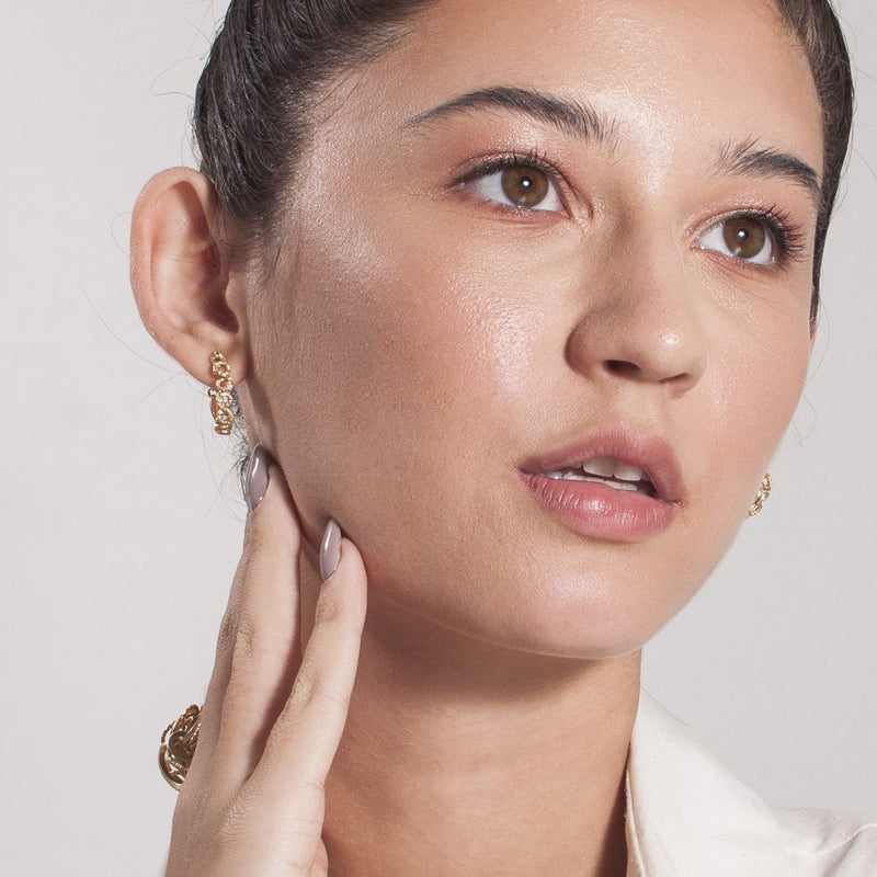 Beth Hoop Earrings (20mm) - Yellow Gold Earrings TARBAY   