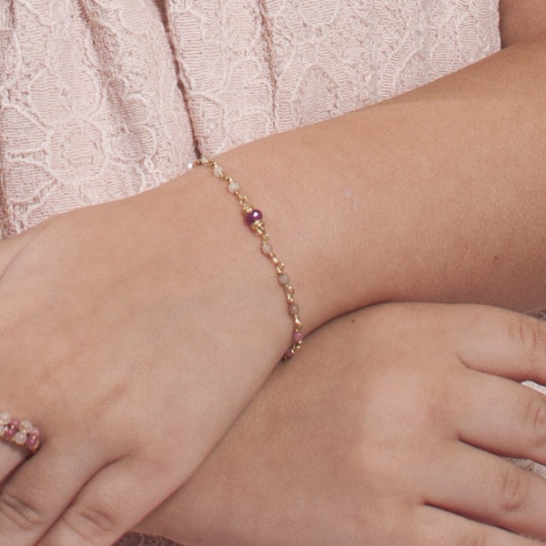 Carolita Bracelet - Rose Quartz & Rhodochrosite Bracelets TARBAY   