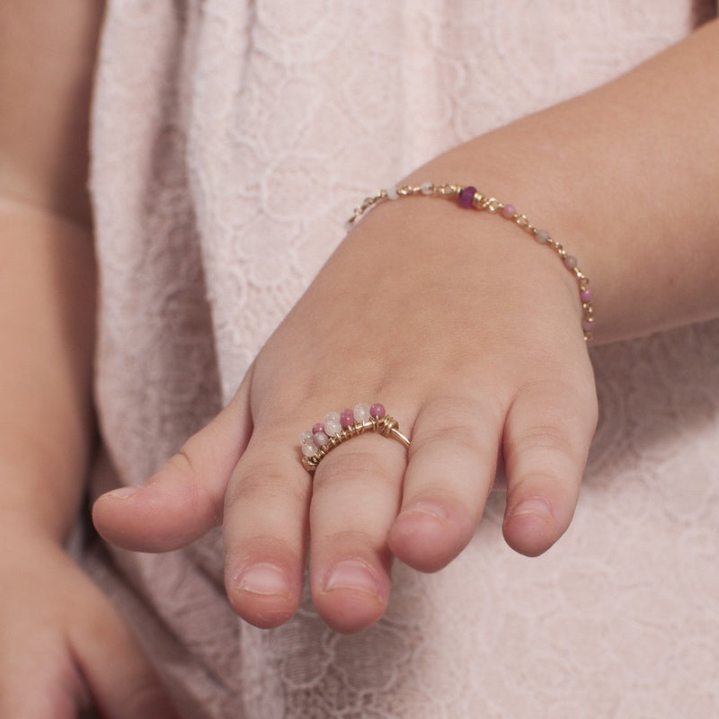 Carolita Bracelet - Rose Quartz & Rhodochrosite Bracelets TARBAY   