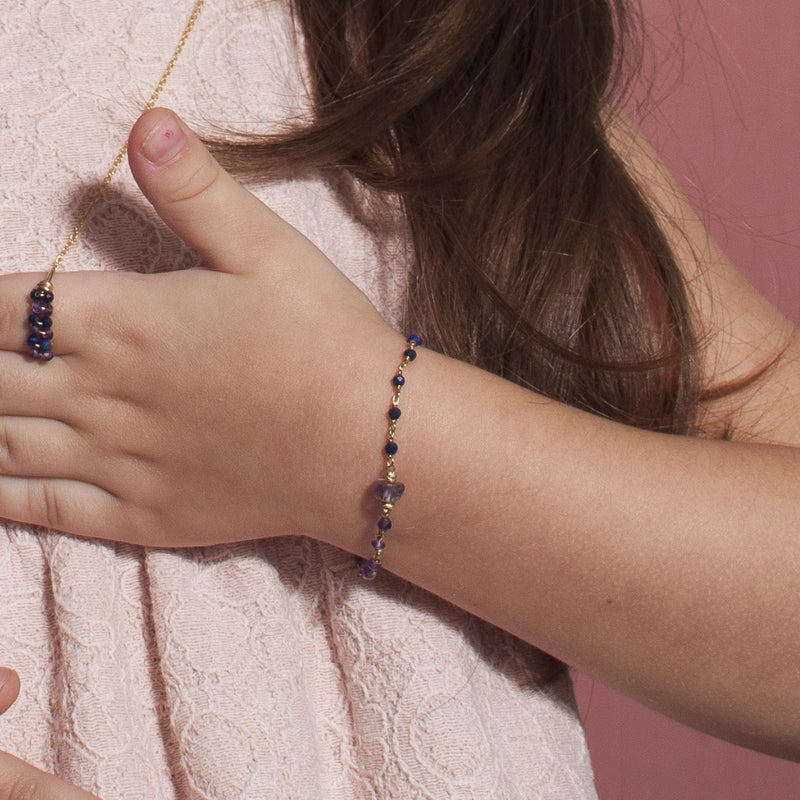 Carolita Bracelet - Black Onyx & Amethyst Bracelets TARBAY   