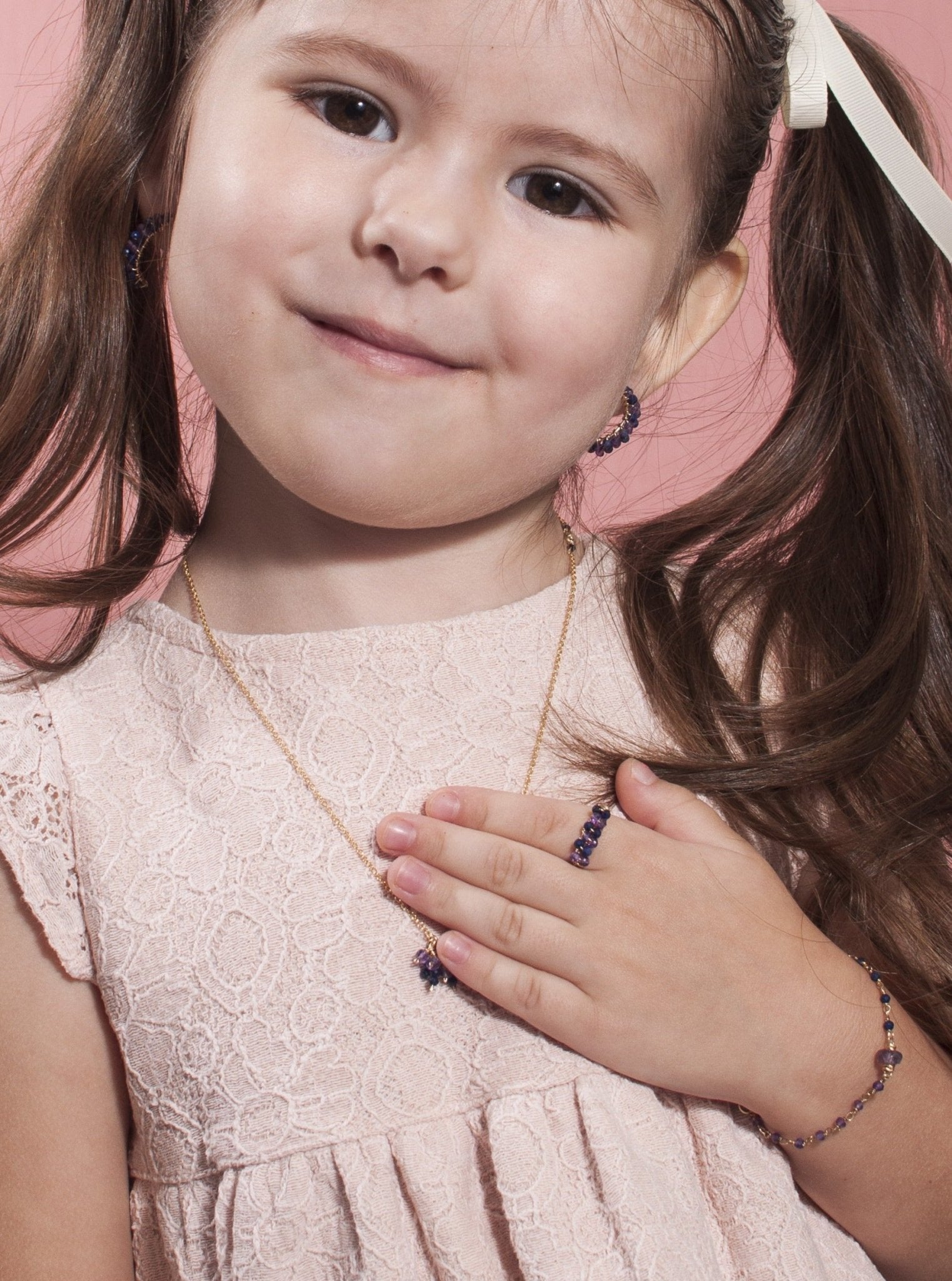 Carolita Bracelet - Black Onyx & Amethyst Bracelets TARBAY   