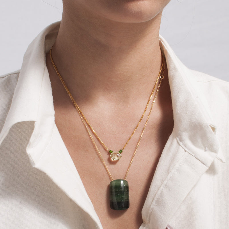 Natasha Pendant with chain - Calcite Necklaces TARBAY   