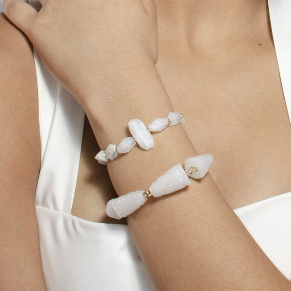Glaciar Bracelet - White Agate Bracelets TARBAY   