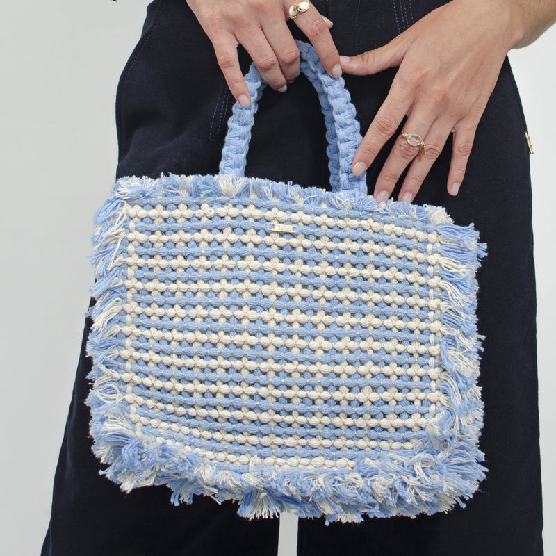 Gossypium Crossbody Bag - Sky Blue & Gold Shoulder & Crossbody Bags TARBAY   