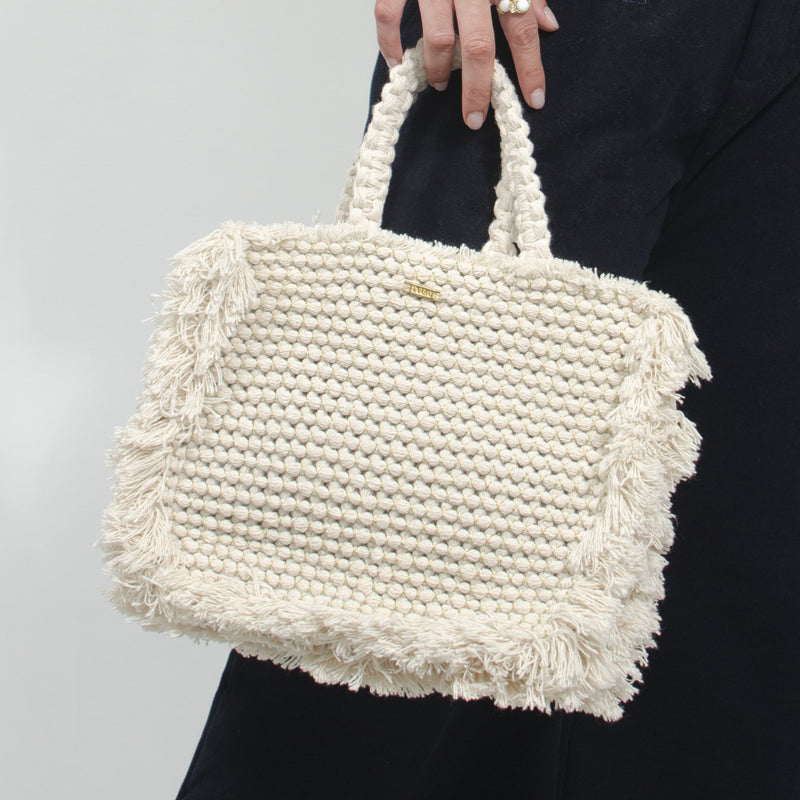 Gossypium Crossbody Bag - Beige & Gold Shoulder & Crossbody Bags TARBAY   