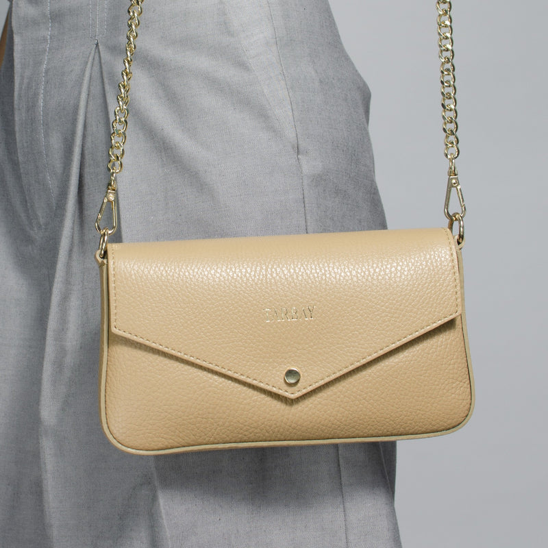 Nashira Clutch & Crossbody Bag - Beige Shoulder & Crossbody Bags TARBAY   