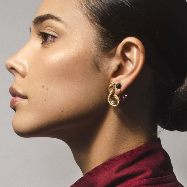 Ritmo Earrings (30mm) - Yellow Gold Earrings TARBAY   