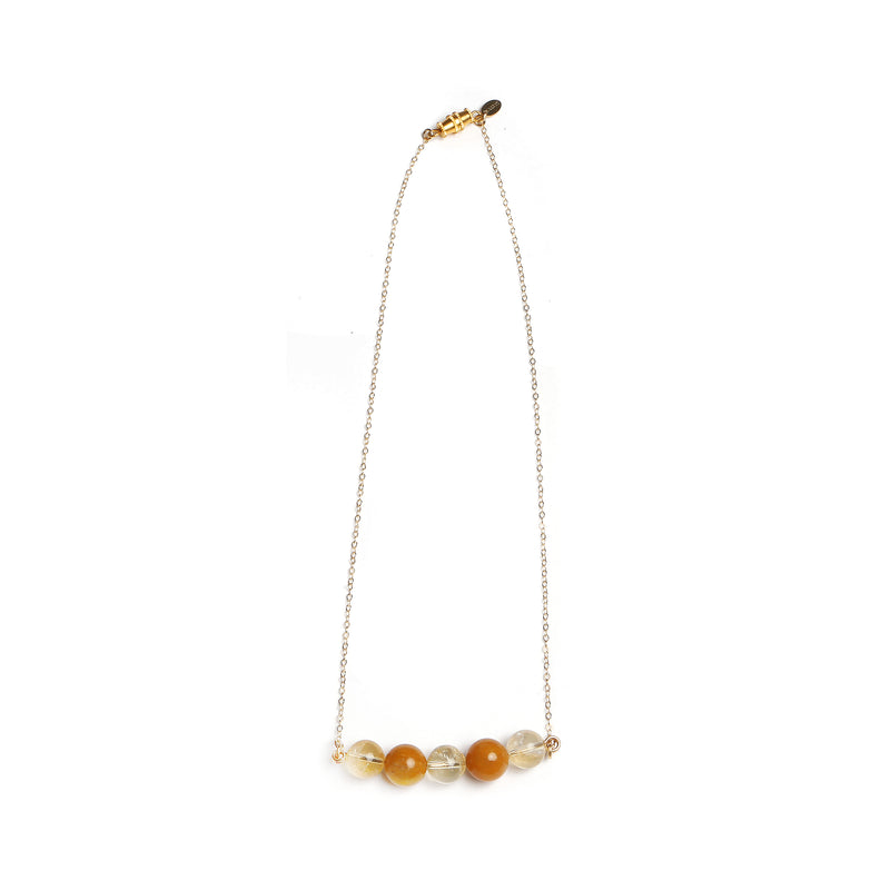 Rosetta Necklace - Yellow Jade & Citrine Necklaces TARBAY   