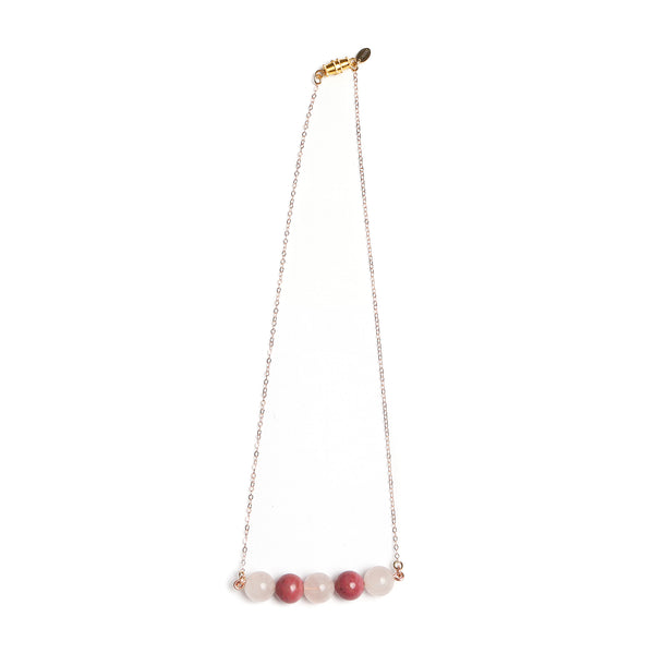Rosetta Necklace - Rose Quartz & Rhodochrosite Necklaces TARBAY   