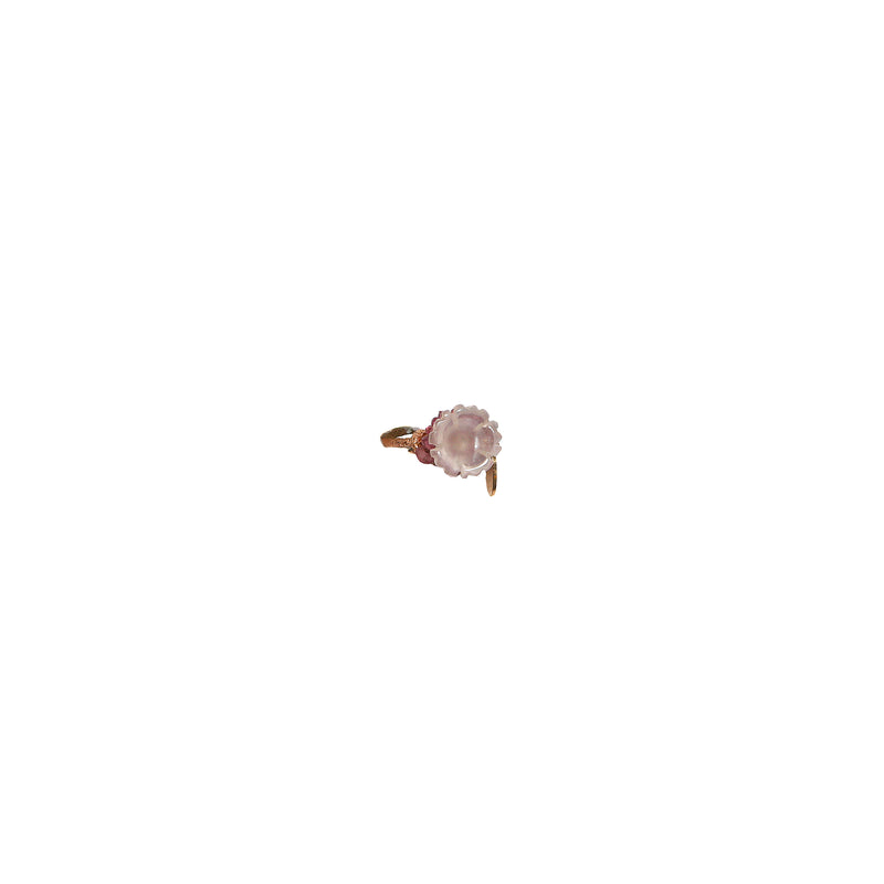 Branwen Ring #3 - Rose Quartz & Ruby Rings TARBAY   