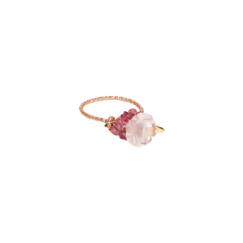 Branwen Ring #3 - Rose Quartz & Ruby Rings TARBAY   