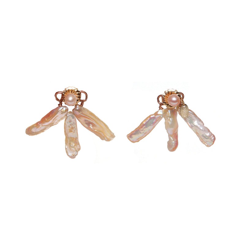 Estela Dangle Earrings (35mm) - Pearl Earrings TARBAY   