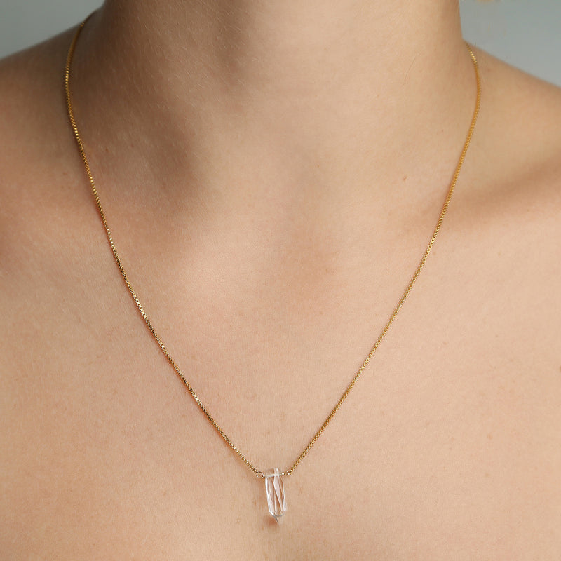 Gema Pendulum White Topaz Necklace Necklaces TARBAY   