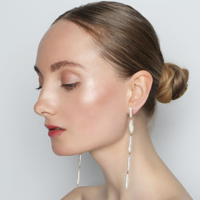 Akoya Dangle Earrings (120mm) - Pearl Earrings TARBAY   