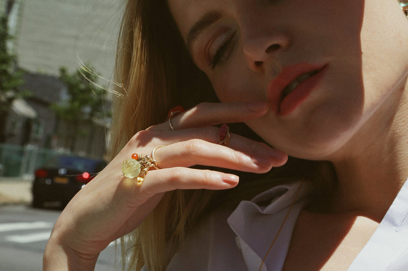 Iridessa Ring - Citrine, Carnelian & Spessartite Rings TARBAY   