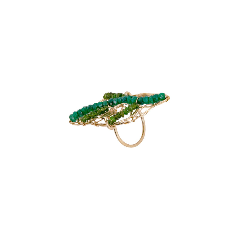 Helecho Ring - Tsavorite & Tourmaline Rings TARBAY   