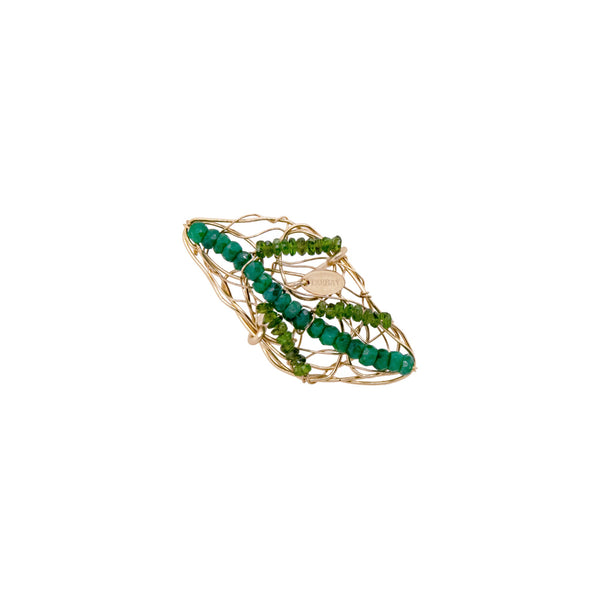 Helecho Ring - Tsavorite & Tourmaline Rings TARBAY   