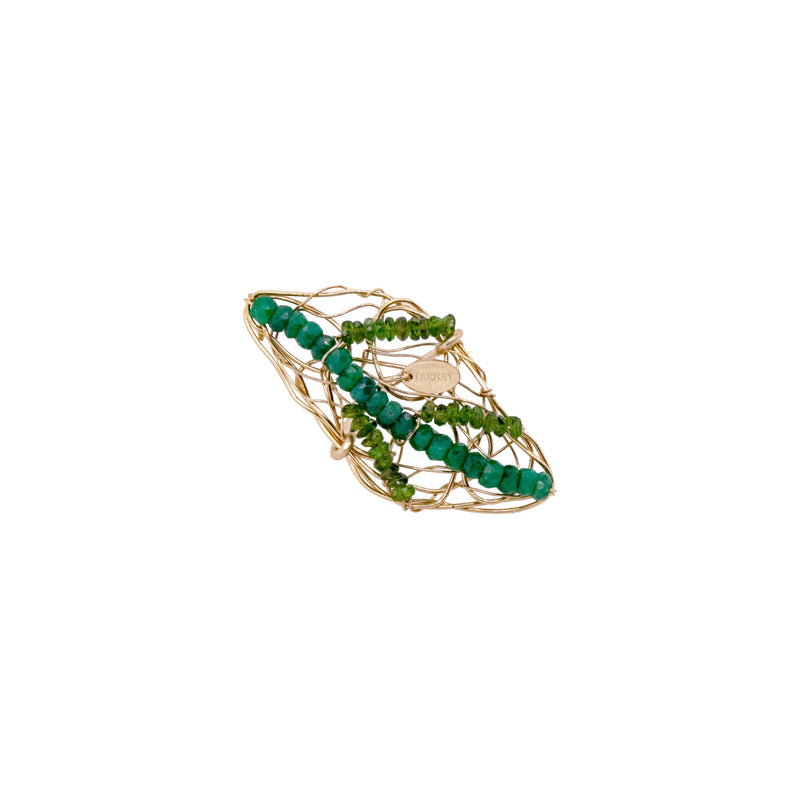 Helecho Ring - Tsavorite & Tourmaline Rings TARBAY   