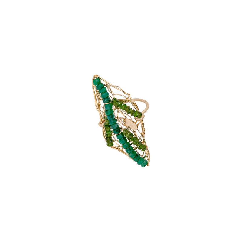 Helecho Ring - Tsavorite & Tourmaline Rings TARBAY   