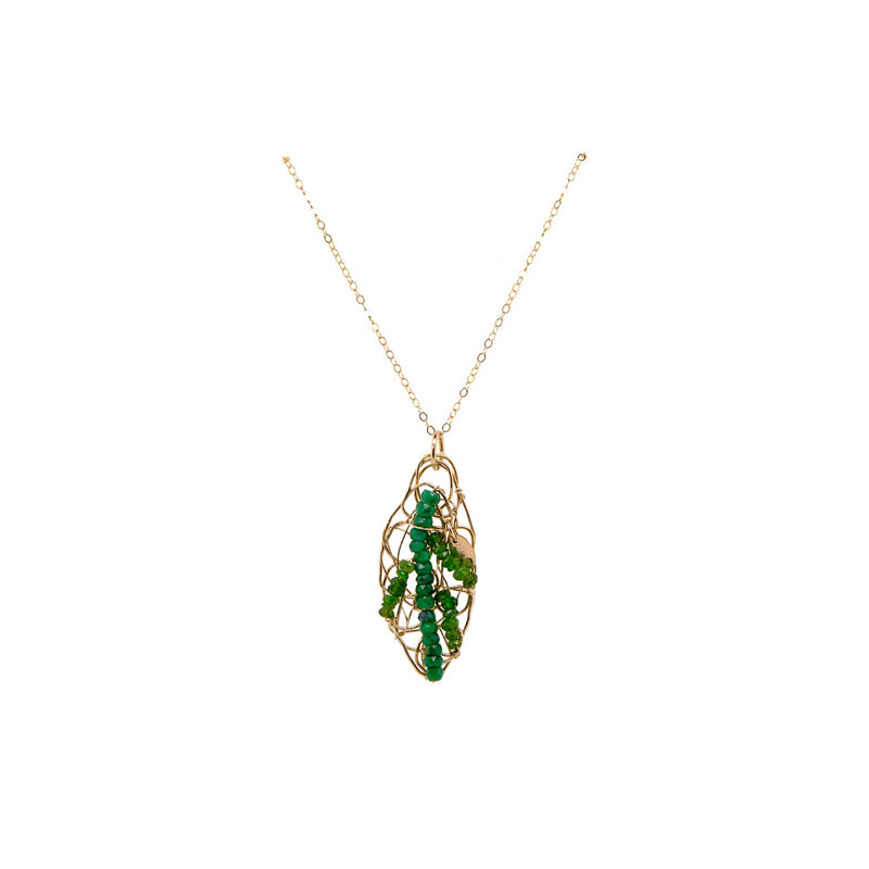 Helecho Pendant - Tsavorite & Tourmaline Necklaces TARBAY   
