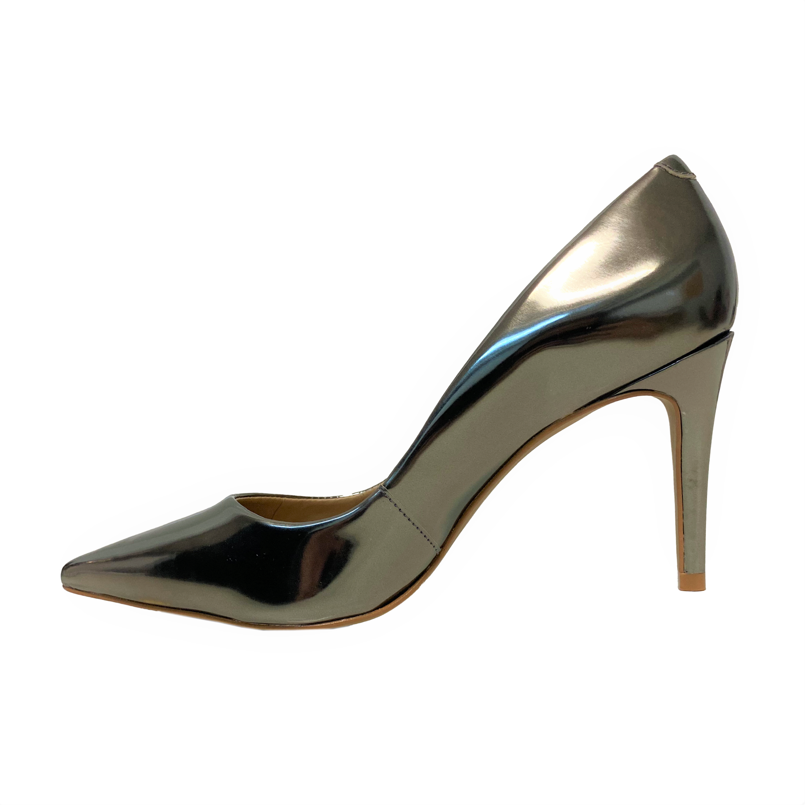 Bea Stilettos High Heel Shoes - Metallic Pewter Heels TARBAY   