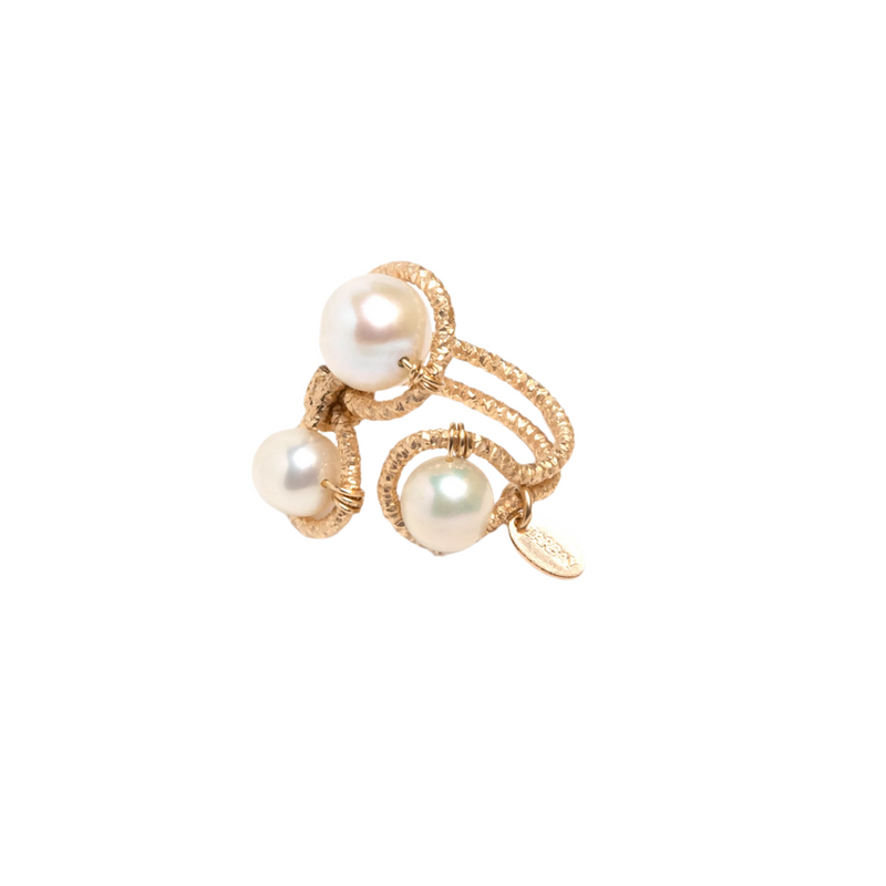 Lilli Adjustable Ring - Pearl Rings TARBAY   