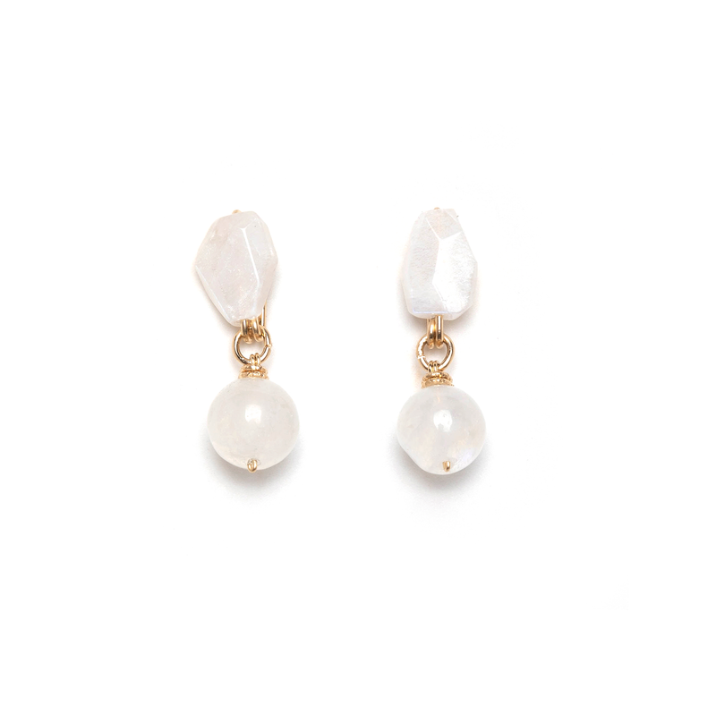 LouLou Dangle Earrings - Moon Stone Earrings TARBAY   