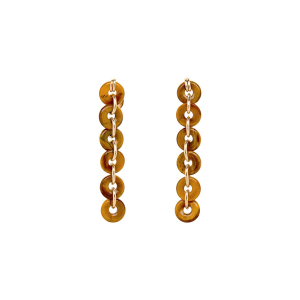 Mojobo Dangle Earrings - Tiger's Eye Earrings TARBAY   