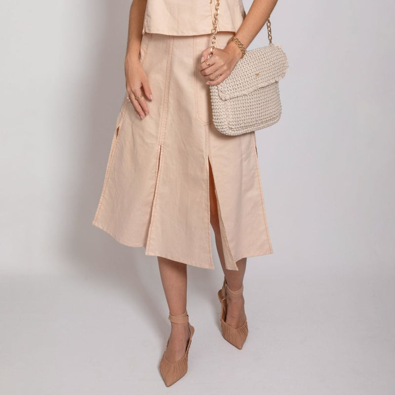Azahar Skirt - Beige Skirts TARBAY   