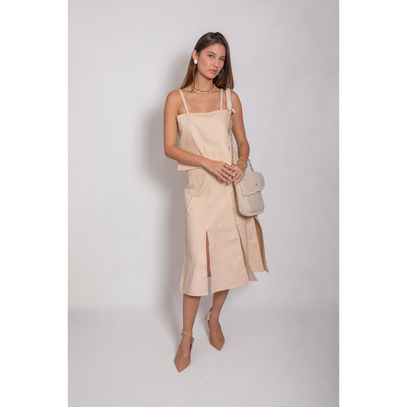 Azahar Skirt - Beige Skirts TARBAY   