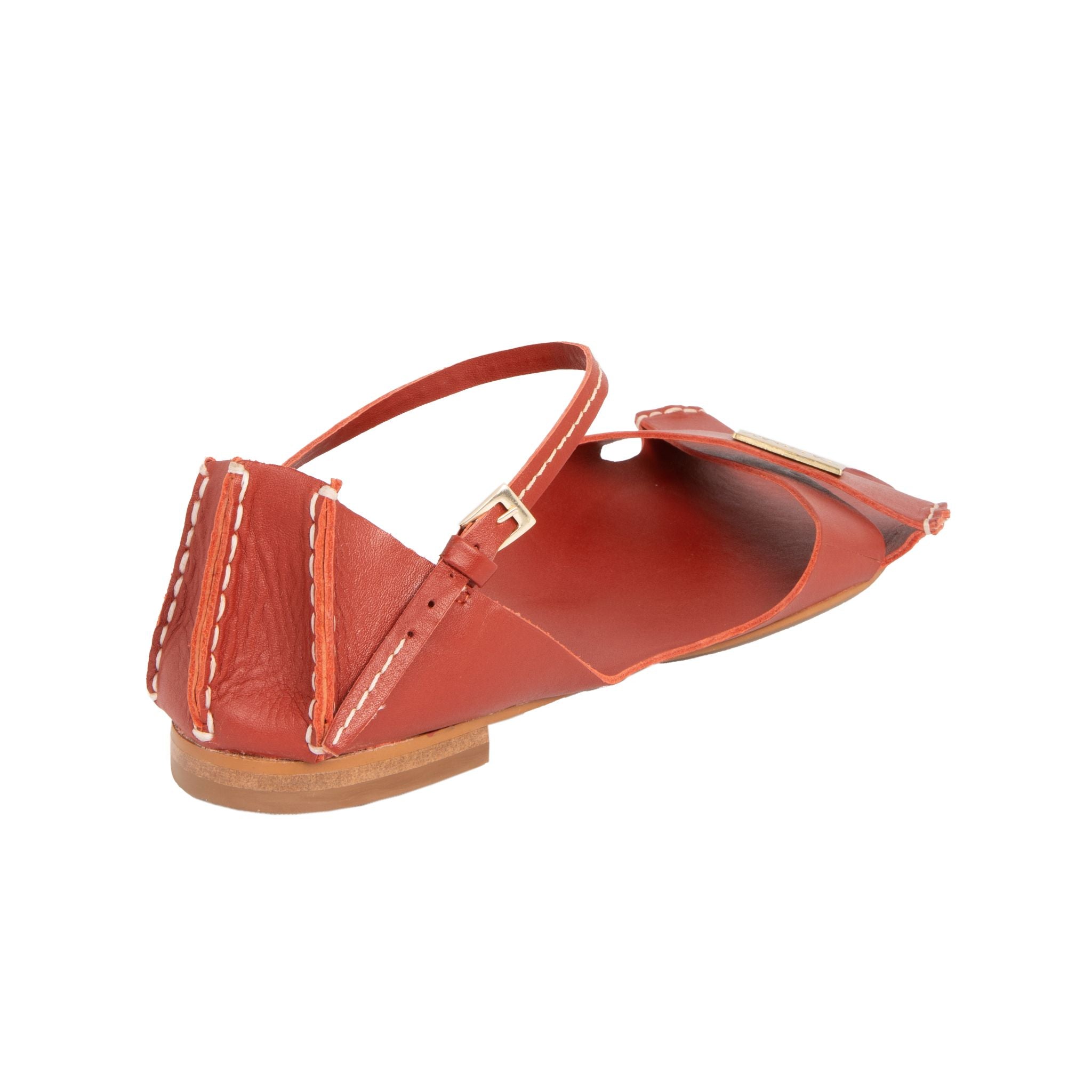 Tajali Leather Sandals - Sienna Tajali Flats TARBAY   