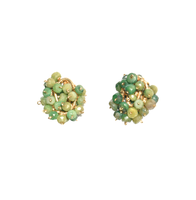 Paola Earrings (20mm) - Tsavorite Earrings TARBAY   