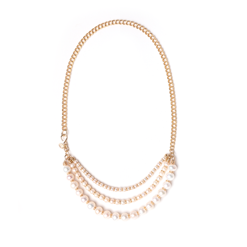 Cubagua Triple Necklace - Pearl Necklaces TARBAY   
