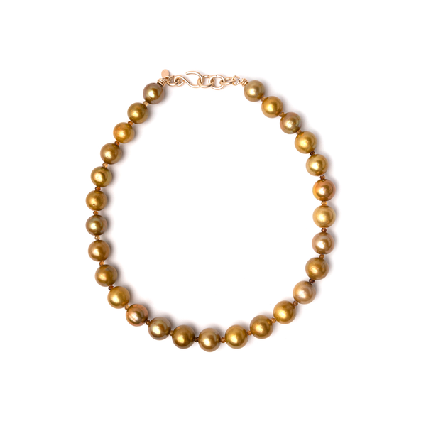 Salina Necklace #1 - Bronze Pearl Necklaces TARBAY   