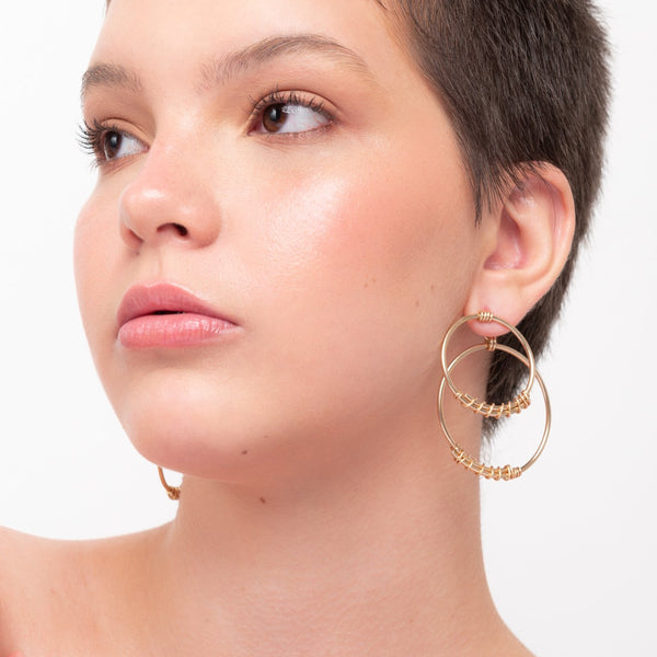 Kalu Button Dangle Earrings Earrings TARBAY   