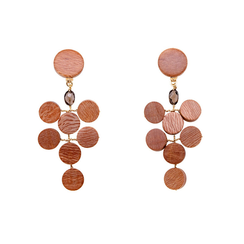 Adasan Dangle Earrings - Smoky Quartz Earrings TARBAY   